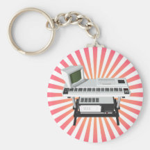 80's Style Sampler Keyboard: 3D Model: Keychain
