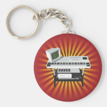 80's Style Sampler Keyboard: 3D Model: Keychain