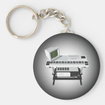 80's Style Sampler Keyboard: 3D Model: Keychain