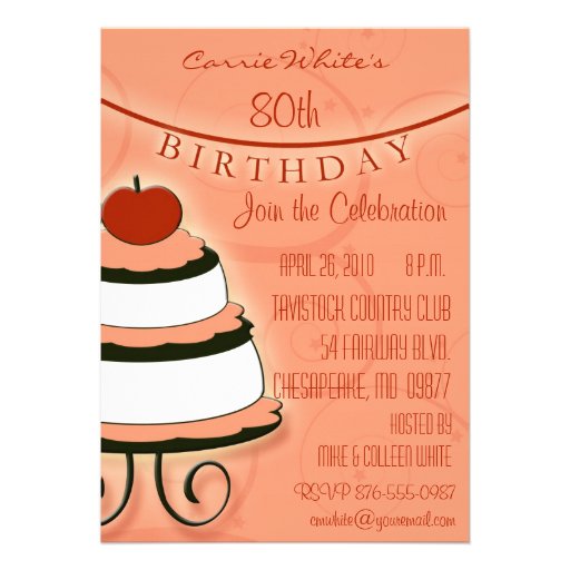 80th - 89th Birthday Party Invitations