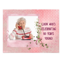 80th Birthday Invite