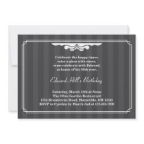 80th Birthday Party Elegant Invitation