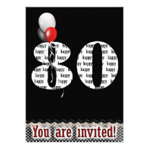 80th Birthday Party Invitation