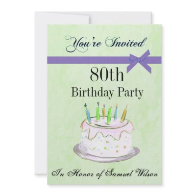 80th Birthday Party Personalized Invitation by NightSweatsDiva