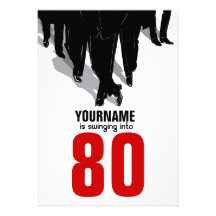 80th Birthday Party Swingers Rat Pack Invite