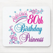 80th Birthday Princess Mousepad
