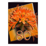 80th Happy Birthday Card