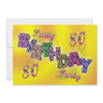 80th party invitation