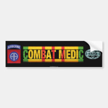 82nd Airborne Div. Vietnam COMBAT MEDIC Sticker Bumper Sticker