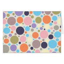 8474_polka-dots POLKA DOTS CIRCLES COLORFUL PINK O Cards