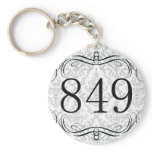 849 Area Code Keychain