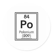 84 Polonium Stickers