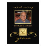 85th Birthday Party Invitations - Formal Monogram