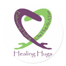 8621_Healing_Hugs_logo_8.31.11_test-2 Round Sticker