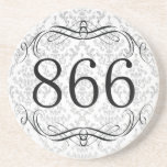 866 Area Code Drink Coaster