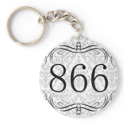 866 Area Code Key Chains by AreaCodes