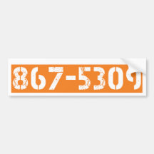 867-5309 AUTOCOLLANTS POUR VOITURE