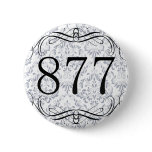 877 Area Code Pinback Buttons