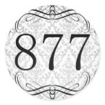877 Area Code Round Sticker
