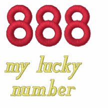 888, mon nombre chanceux polo brodé