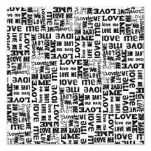 8928 BLACK WHITE LOVE TYPOGRAPHY DIGITAL ART COLLA PHOTO