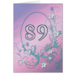 89th Birthday card with diamond stars