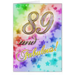 89th Birthday party Invitation Greeting Cards