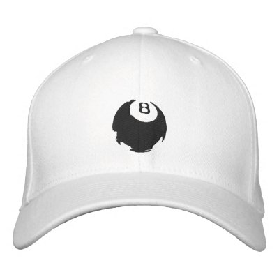 8 ball cap Black Ball Pool and Snooker gifts Embroidered Hat by Funkart