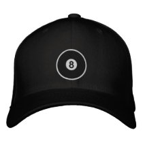 8 Ball Embroidered Baseball Caps
