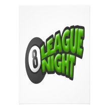 8 Ball League Night Invitations