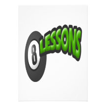 8 Ball Lessons Invitations
