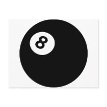8 ball post card