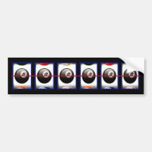 8 BALL SLOTS BUMPER STICKER