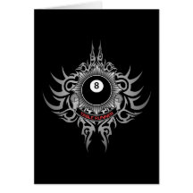 8 Ball Table Runner - Red Card