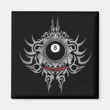 8 Ball Table Runner - Red Fridge Magnet