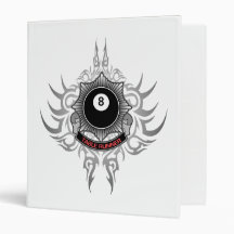 8 Ball Table Runner - Red Vinyl Binder