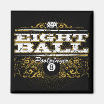 8 Ball Vintage Design Fridge Magnet