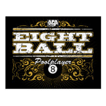 8 Ball Vintage Design Post Card