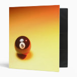 8 Ball Yellow Background 3 Ring Binder