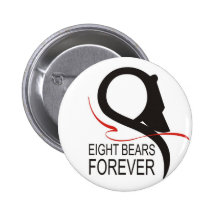 8 Bears Forever Pinback Buttons