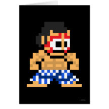 8-Bit E. Honda Greeting Card