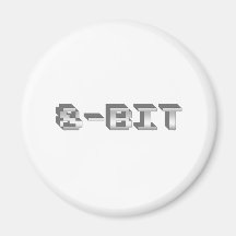 8-bit - Gamer, Gaming, Video Games, Games, Retro Refrigerator Magnets