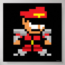 8-Bit M. Bison Posters