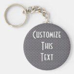 8-Bit Retro Brick, Grey Key Chains