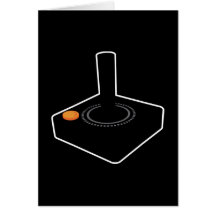 8-bit retro gaming joystick cards