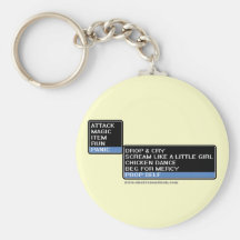 8 Bit RPG Battle Menu Key Chain