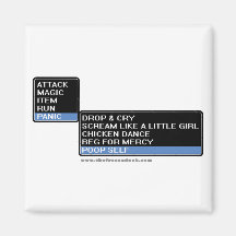 8 Bit RPG Battle Menu Magnet