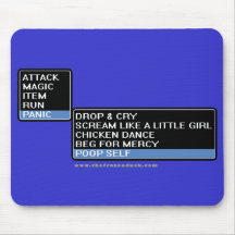 8 Bit RPG Battle Menu Mouse Pads