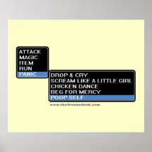 8 Bit RPG Battle Menu Print