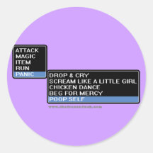 8 Bit RPG Battle Menu Sticker